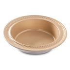 Beige pie pan with scalloped rim, 18 x 18 x 4 cm