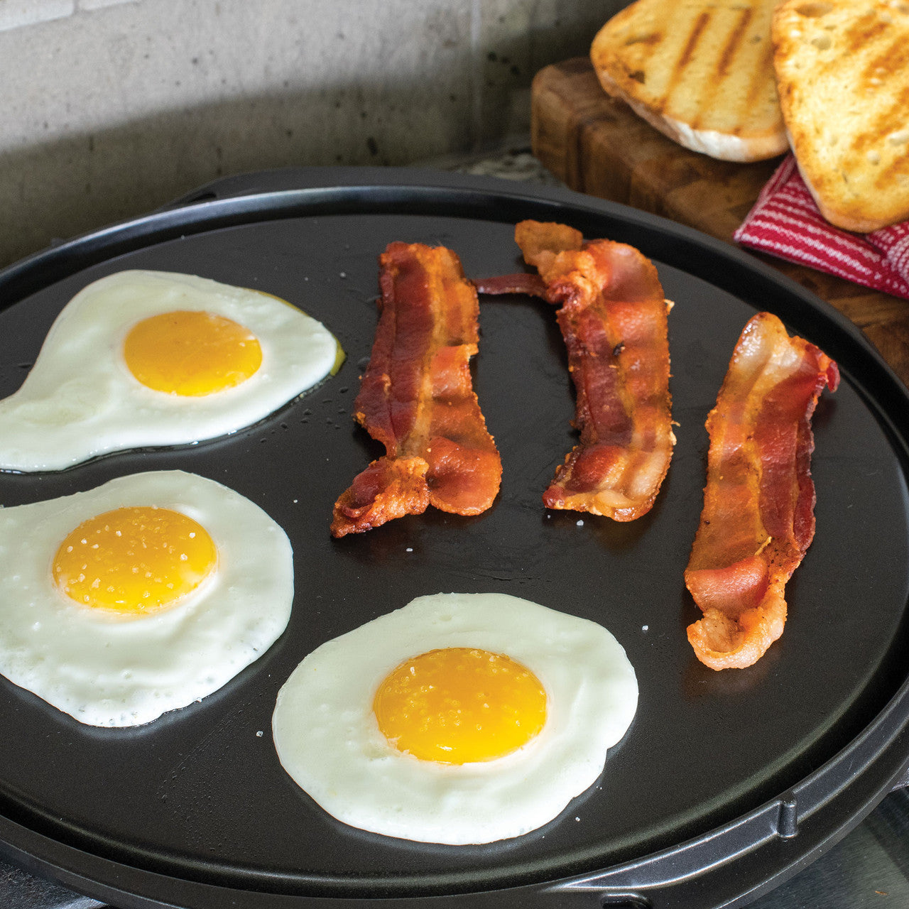 12" Flat Top Reversible Round Griddle 35.5 x 33 x 2cm