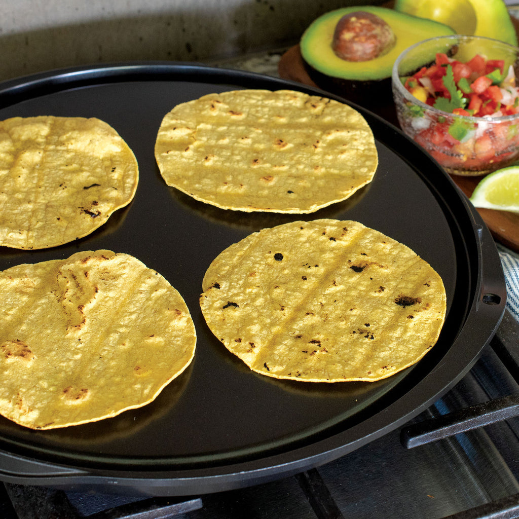 12" Flat Top Reversible Round Griddle 35.5 x 33 x 2cm