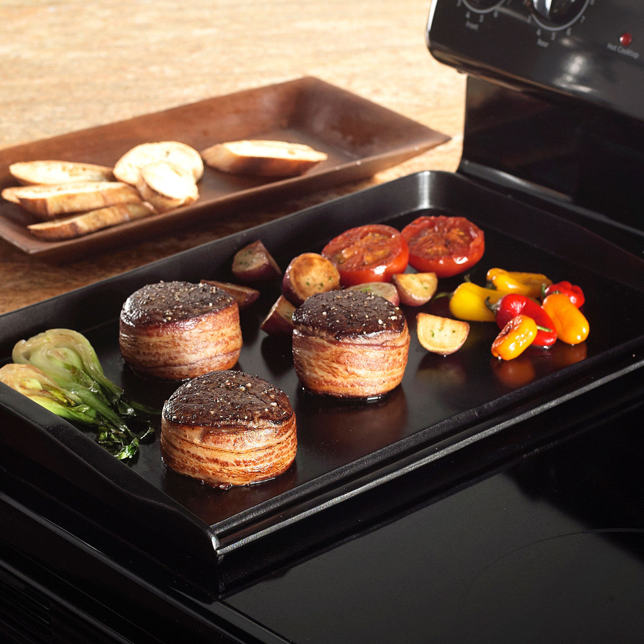 Double Backsplash Griddle 51 x 30.5 x 5cm